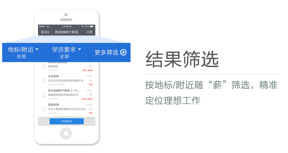 按地標/附近隨“薪”篩選，精準定位理想工作